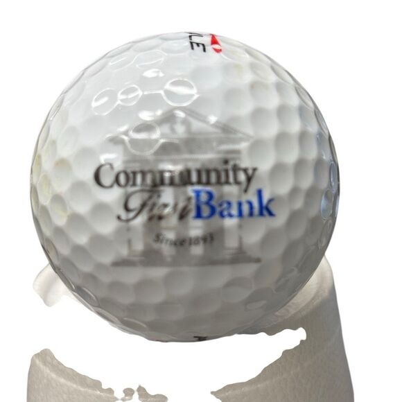 Community First Bank Logo Pinnacle Gold Golf Ball - Picture 1 of 7
